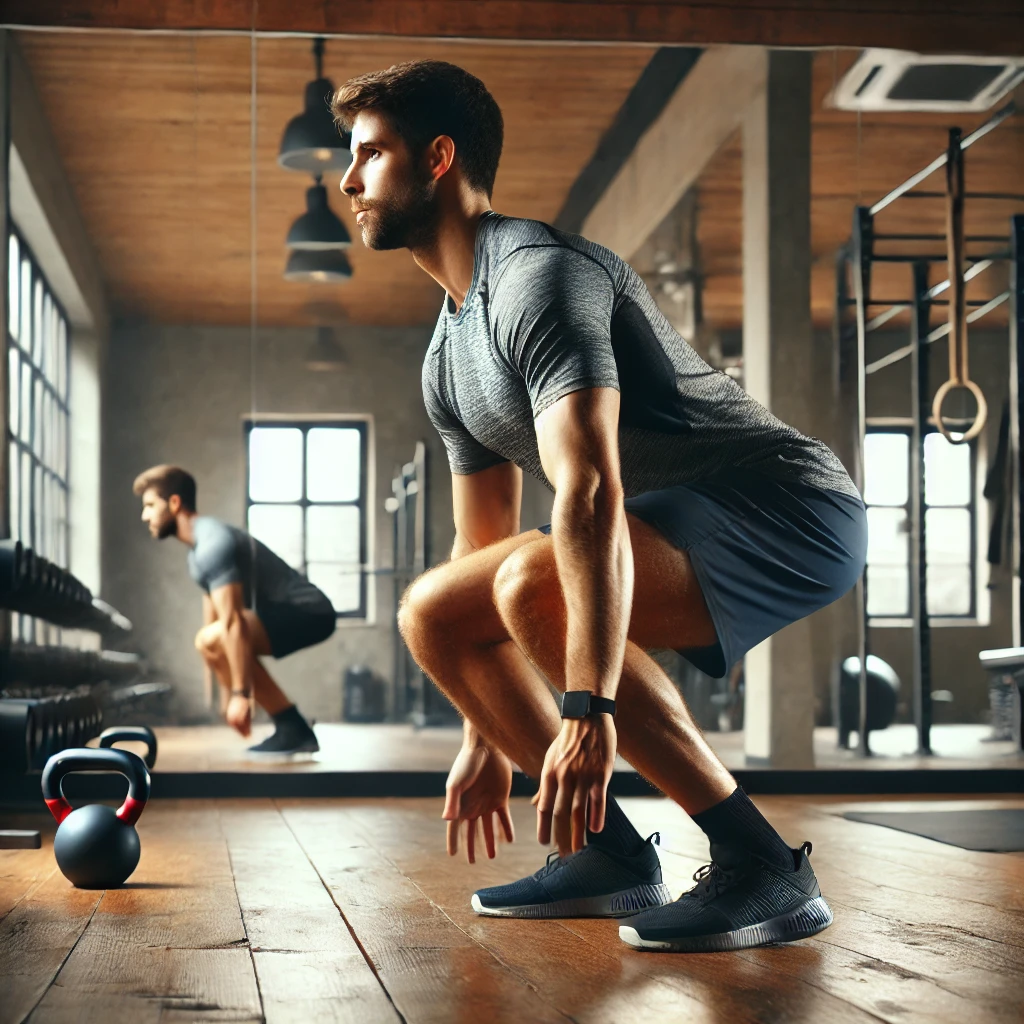 man performing Jump Squats